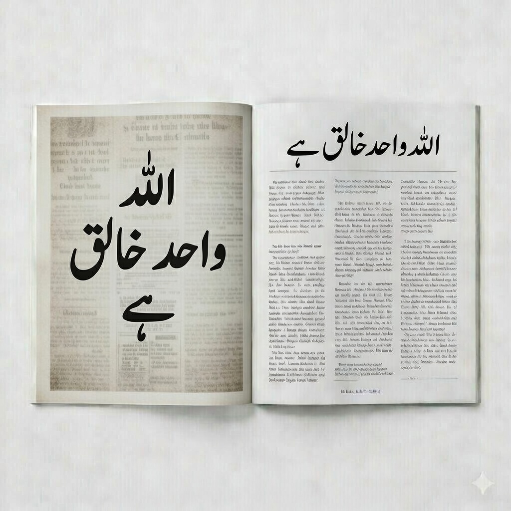 اللہ اکیلا خالق ہے